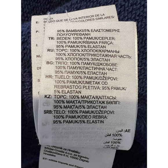 ADIDAS x IVY PARK Mens Sweatshirt Blue Houndstooth Crew Neck HALLS OF IVY Sz L - Picture 4 of 4